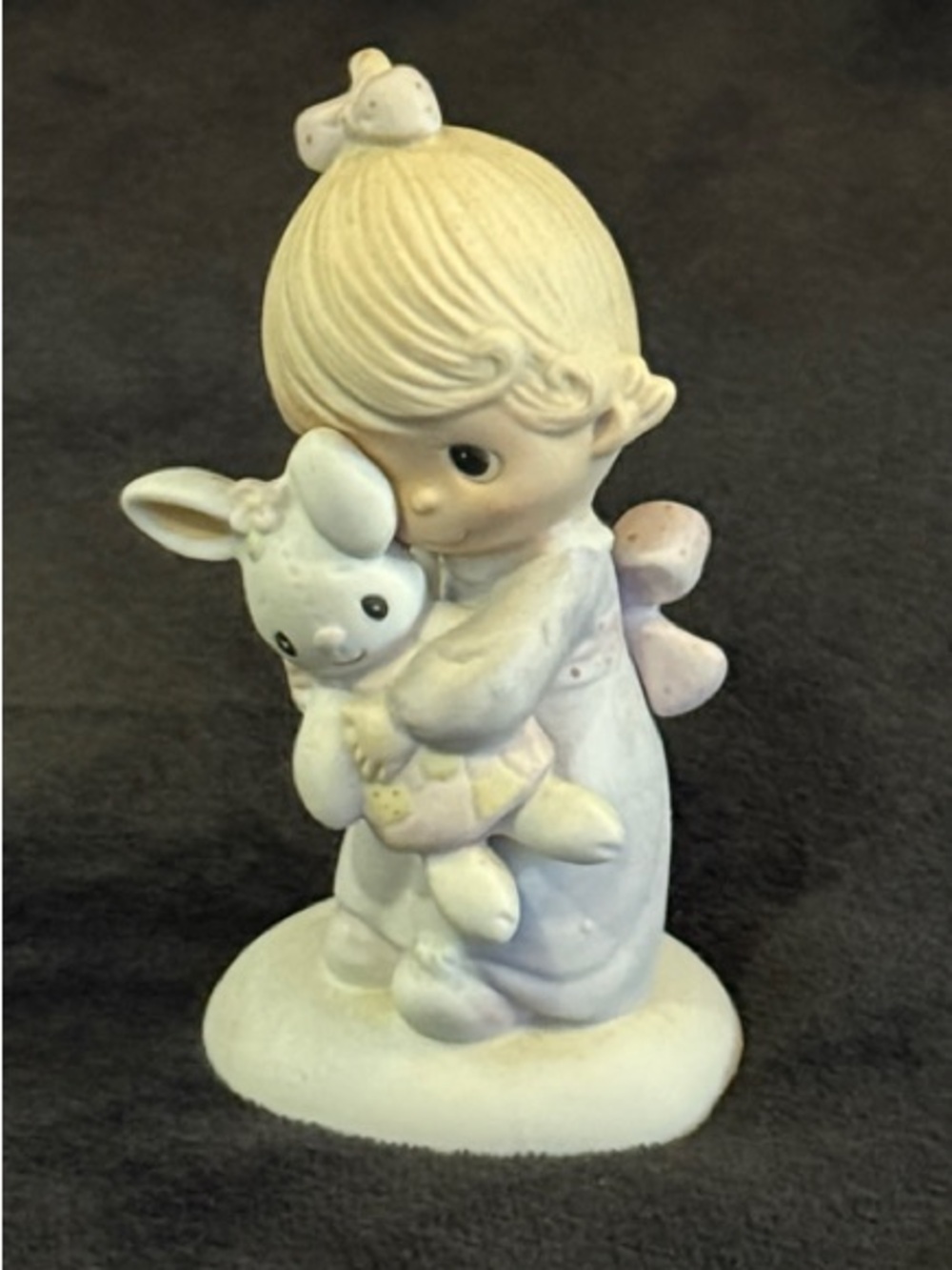 Precious Moments girl hugging bunny Jonathan & David Collection